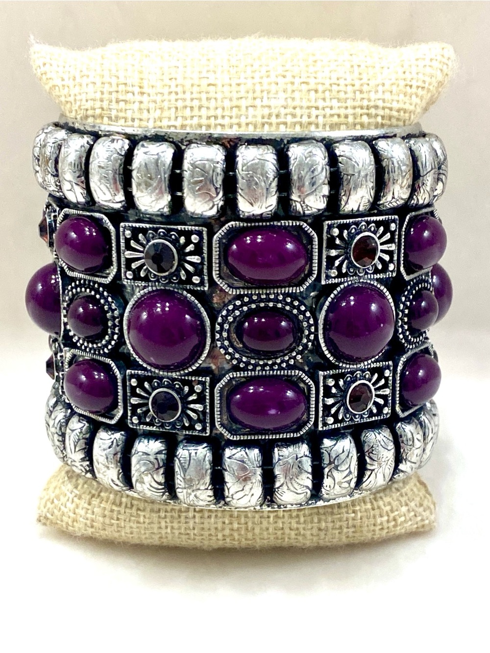 Purple Wide Cuff Bracelet - Women Jewelry